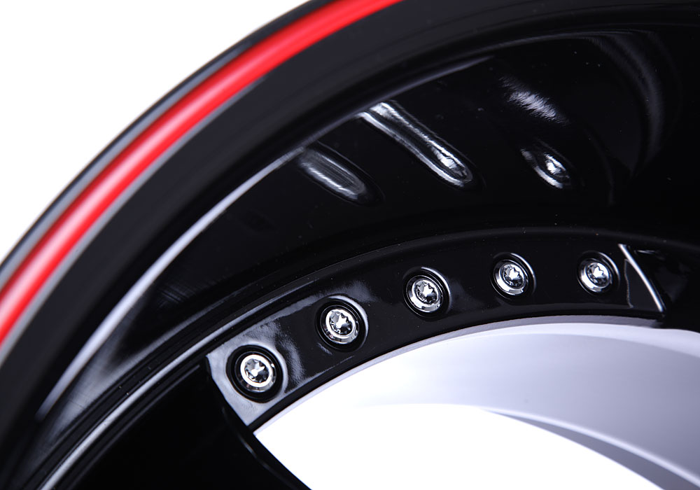 mecxtreme3 one piece wheel in Full Glossy Black without Stainless Steel Lip