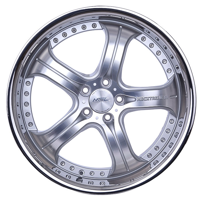 mecxtreme3 one piece wheel in Satin with Stainless Steel Lip