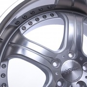 mecxtreme3 one piece wheel in Satin with Stainless Steel Lip
